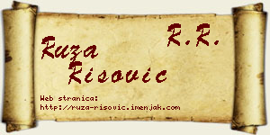 Ruža Risović vizit kartica